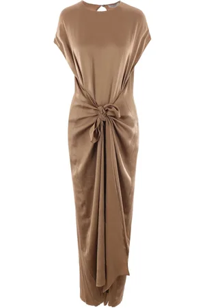 DUSAN Jumpsuit de seda con detalle de nudo