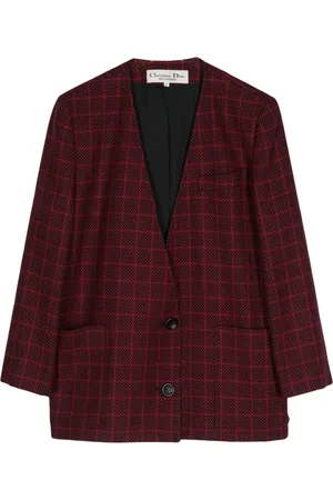 Dior Blazer con botones y cuadros estampados