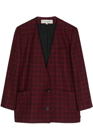Dior Blazer con botones y cuadros estampados