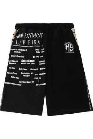Marine Serre Shorts deportivos con texto estampado