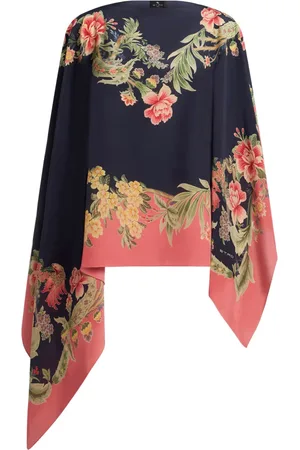 Etro Top estilo capa con estampado floral