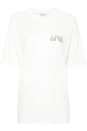 ANINE BING Playera con logo estampado