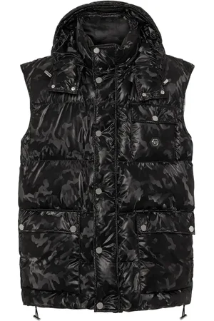 Philipp Plein Chaleco capitonado con estampado militar