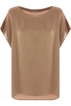 DUSAN Blusa de seda manga corta