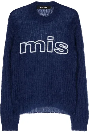 MISBHV Suéter de tejido flojo con logo estampado