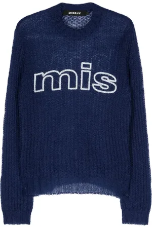 MISBHV Suéter de tejido flojo con logo estampado