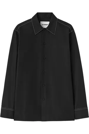 Jil Sander Camisa manga larga con costuras en contraste