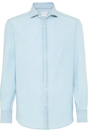 Brunello Cucinelli Camisa con cuello italiano