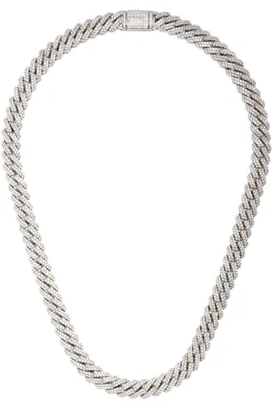 DARKAI Collar bañado en oro blanco de 18kt con diamantes