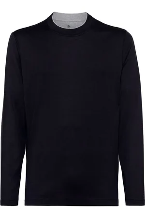 Brunello Cucinelli Playera con ribete en contraste