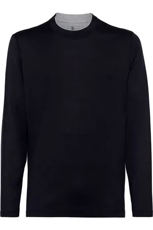 Brunello Cucinelli Playera con ribete en contraste