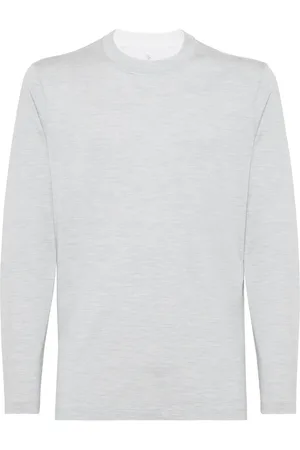 Brunello Cucinelli Playera con ribete en contraste