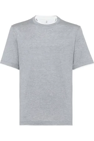 Brunello Cucinelli Playera con ribete en contraste