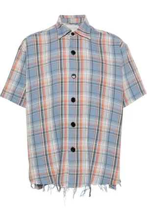 GREG LAUREN Camisa con cuadros estampados