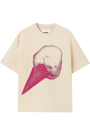 Jil Sander Playera con logo estampado