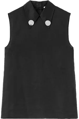 Jil Sander Camisa sin mangas con detalle de joya