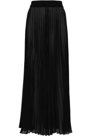 Peter Do Falda midi con pliegues transparentes
