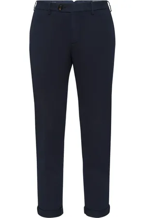 Brunello Cucinelli Pantalones tipo chino slim con tiro medio