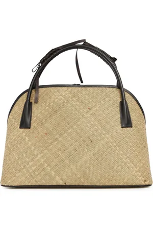 Maison Margiela Tote con diseño entretejido y ribete de cuero