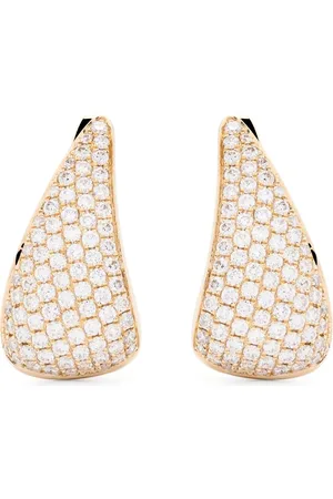 Anita Aretes Claw en oro amarillo de 18kt con diamante