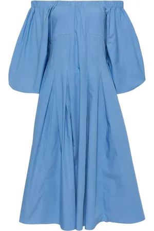 REJINA PYO Vestido con hombros descubiertos y mangas farol
