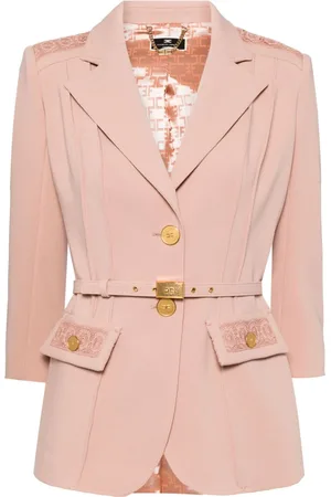 Elisabetta Franchi Blazer con botones y detalle de encaje