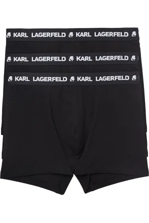 Karl Lagerfeld Pack de tres bóxeres con logo en la pretina