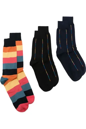Paul Smith Set de tres pares de calcetines con motivo de rayas
