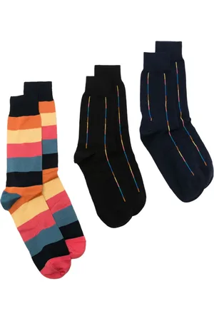 Paul Smith Set de tres pares de calcetines con motivo de rayas