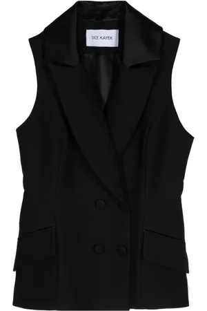 DICE KAYEK Chaleco con doble botonadura y peplum