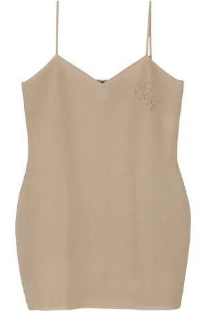 CHANEL Vestido estilo camisón con motivo de trébol 2000