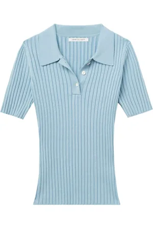 JOHN ELLIOTT Playera tipo polo tejida de canalé