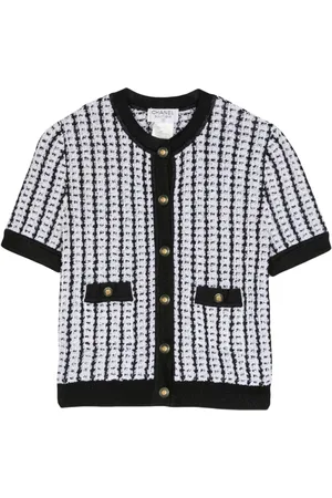 CHANEL Cárdigan de tweed manga corta 1997