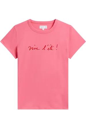 AGNÈS B. Playera con eslogan estampado