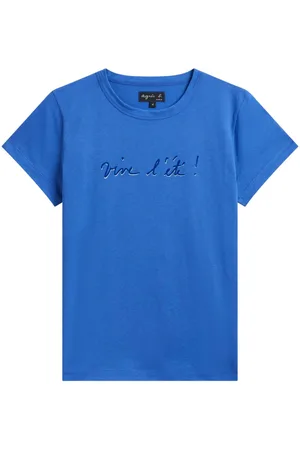 AGNÈS B. Playera con eslogan estampado