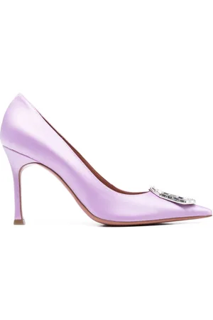 Amina Muaddi Zapatillas Camelia con tacón 90mm