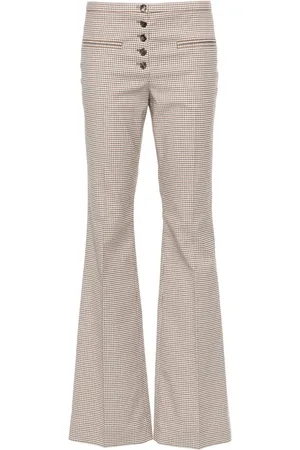 Courrèges Pantalones de vestir con motivo de cuadros
