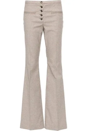Courrèges Pantalones de vestir con motivo de cuadros