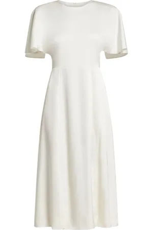 ROTATE Vestido satinado con mangas onduladas