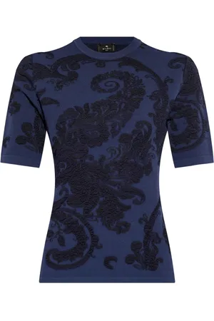 Etro Top tejido con motivo en intarsia