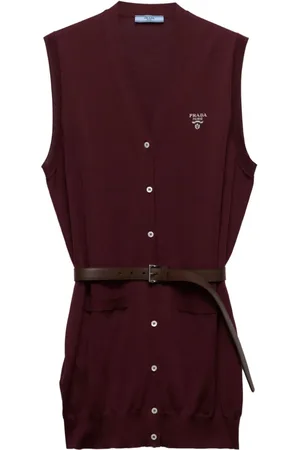 Prada Vestido corto de seda tejido