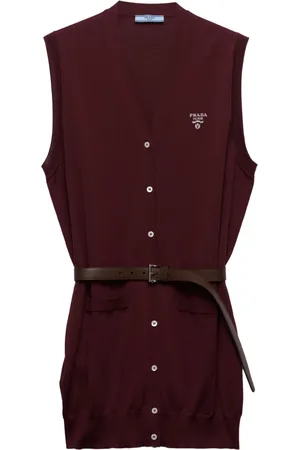 Prada Vestido corto de seda tejido