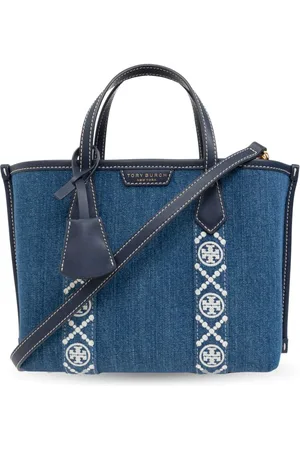 Tory Burch Tote de mezclilla con franja del logo