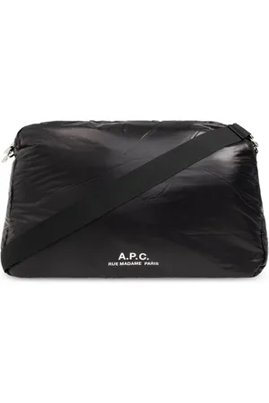 A.P.C. Bolsa de hombro capitonada con logo estampado