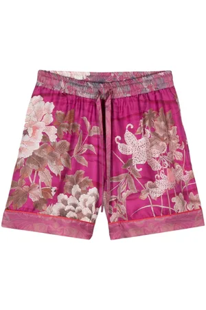 PIERRE-LOUIS MASCIA Shorts de seda Aloe con estampado floral