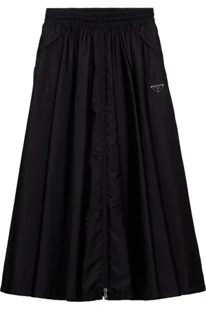 Prada Falda larga con logo triangular
