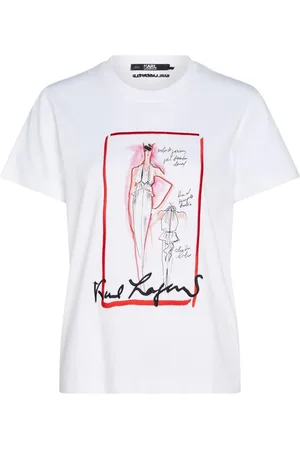 Karl Lagerfeld Playera con logo estampado
