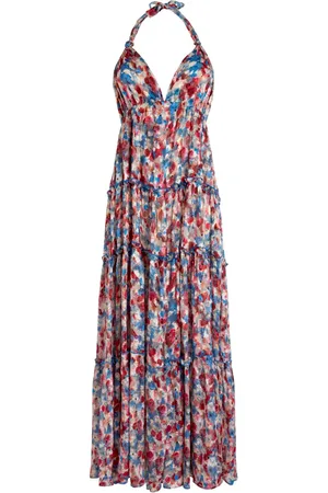 Vilebrequin Vestido largo con estampado floral y espalda abierta