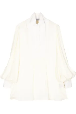 DICE KAYEK Camisa de seda con cuello de smoking
