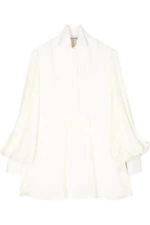 DICE KAYEK Camisa de seda con cuello de smoking